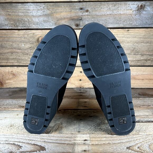 Eileen Fisher London Ankle Boots Knit Wedge - Black - 8.5 - NWOB - Picture 9 of 10